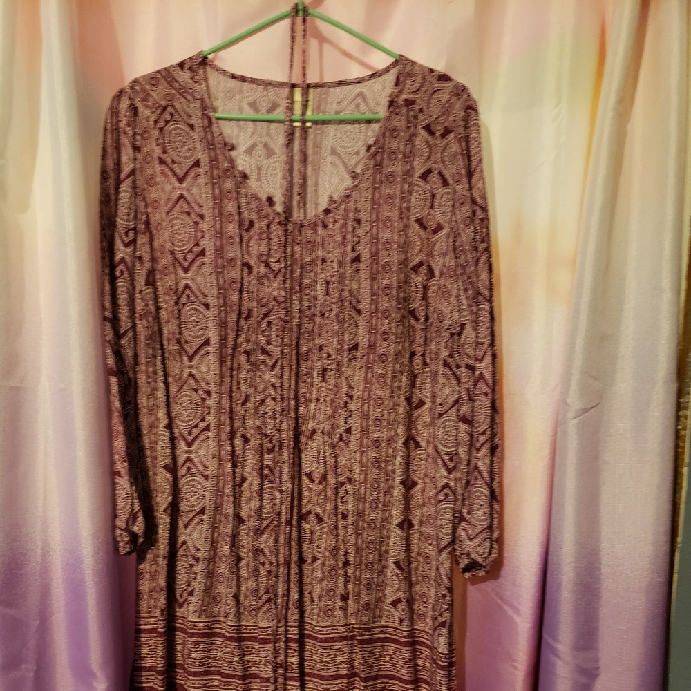 Patterned shift dress